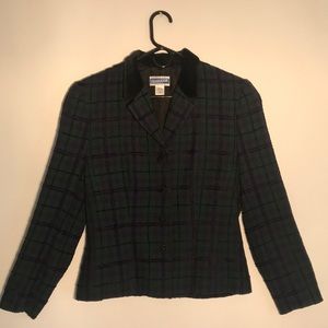 Pendleton 90s vintage textured wool plaid blazer